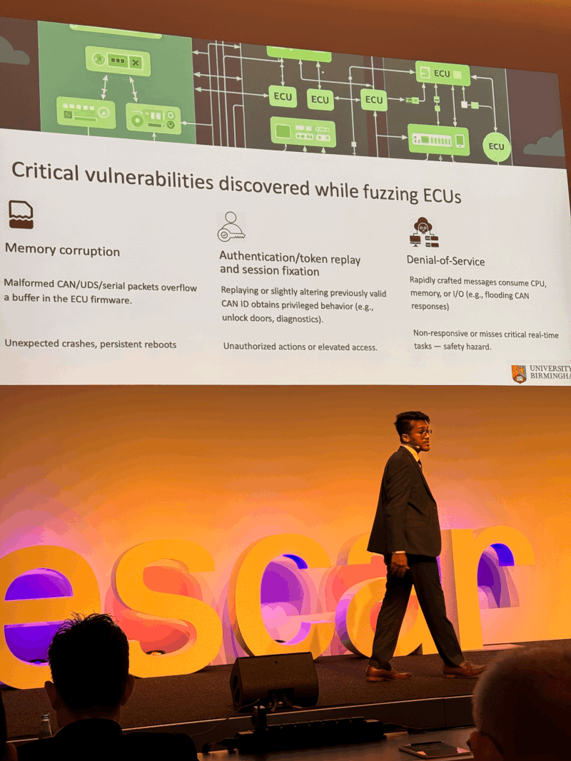 On stage during the escar talk